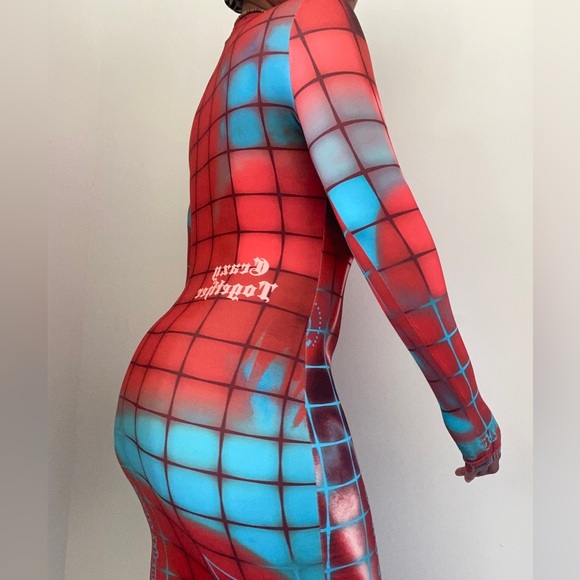 SHEIN Red Long Sleeve BodyCon Dress - Picture 5 of 5